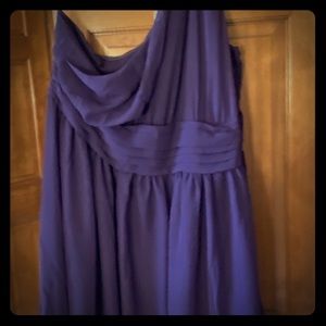 Deep Purple One Shoulder Gown